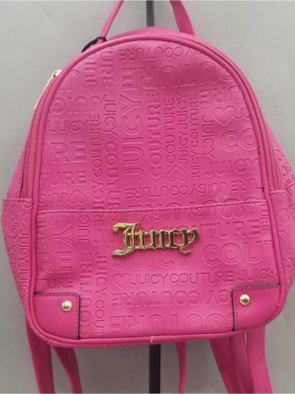 Juicy Couture Hot Pink Embossed Logo Mini Backpack